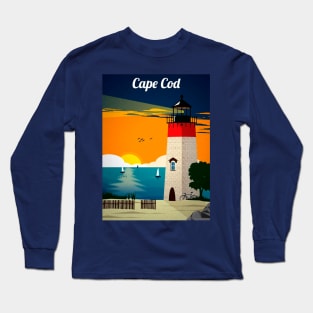 Vintage Travel Poster - Cape Cod Long Sleeve T-Shirt